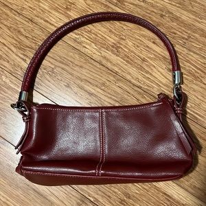 Vintage red leather bag